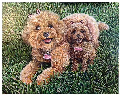 Cindy & Darla, Original oil painting by artist Eric Soller