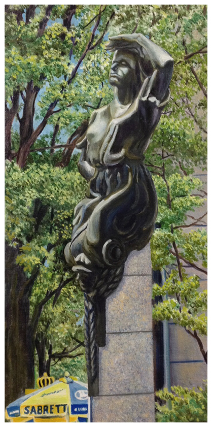  Industry Statue, Original oil painting by Eric Soller
