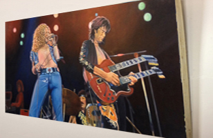 Led Zeppelin Plaque, side view - From an original oil painting by Eric Soller