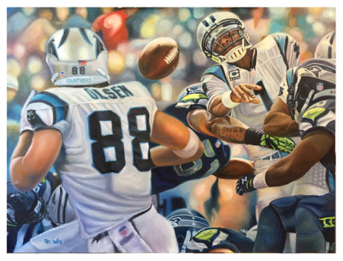 Panthers Painting, Original oil paintings by artist Eric Soller