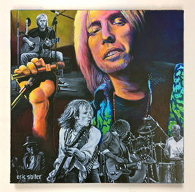 Tom Petty Canvas Print, front view - from an original acrylic painting by Eric Soller