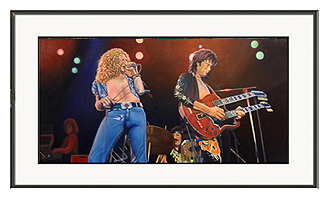 Led Zeppelin paper print framed - From an original oil painting by Eric Soller