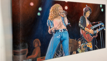 Led Zeppelin canvas, side view - From an original oil painting by Eric Soller