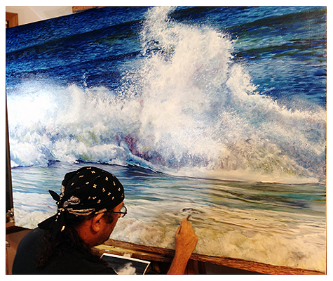 Big Wave - Original oil painting by Eric Soller